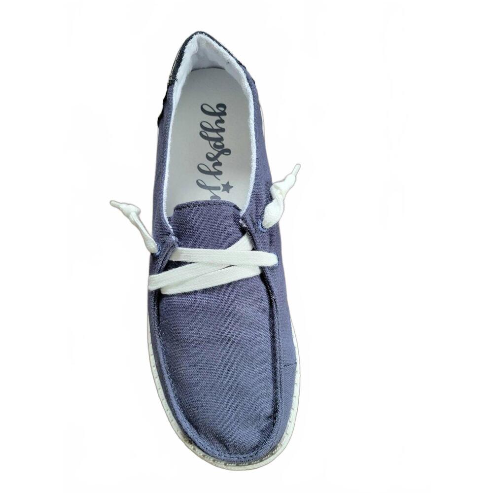 NEW VERY G women's gypsy jazz slip on shoes in navy blue